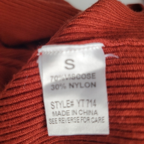 Audrey 3+1 Wrap Crop Top Sz S Ribbed Long Sleeve - Picture 4 of 5